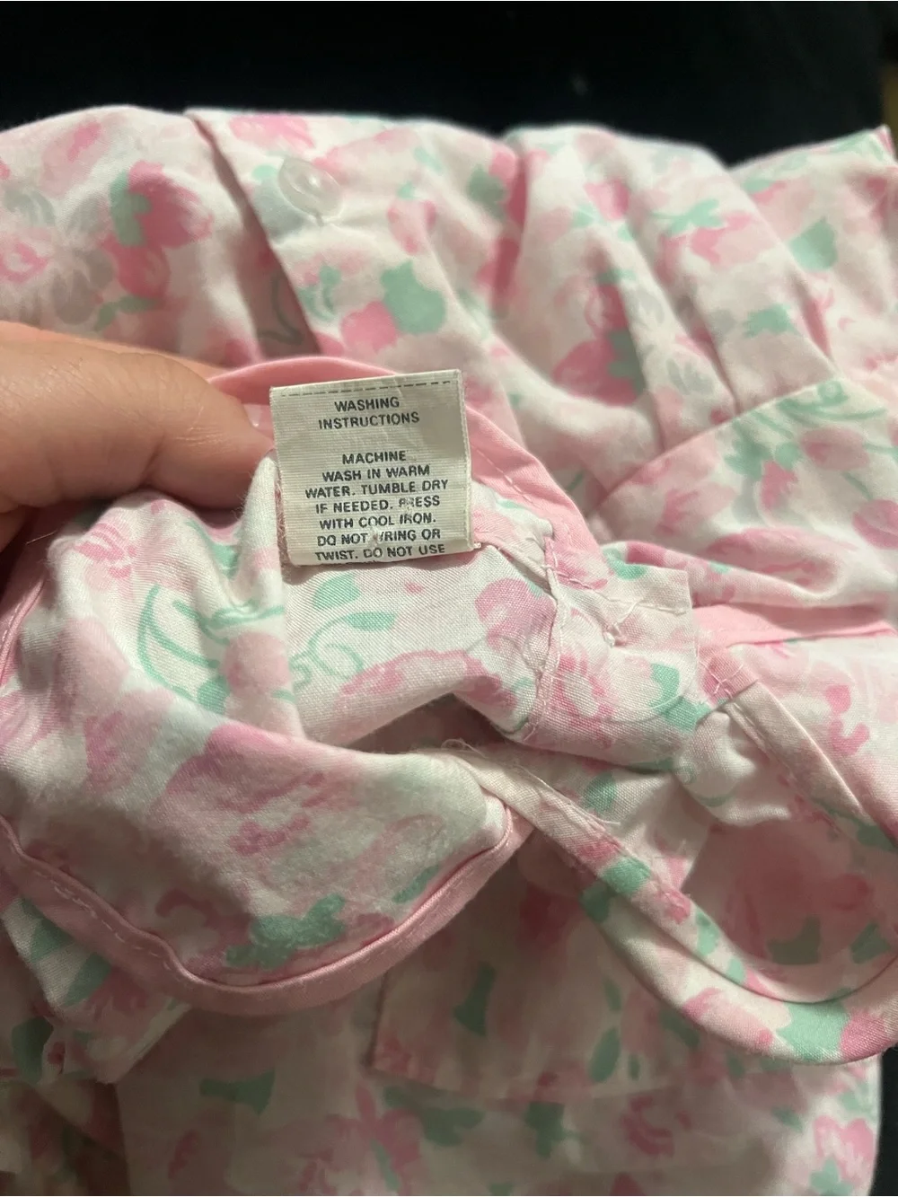 Vintage 80s Pink Floral Baby Romper